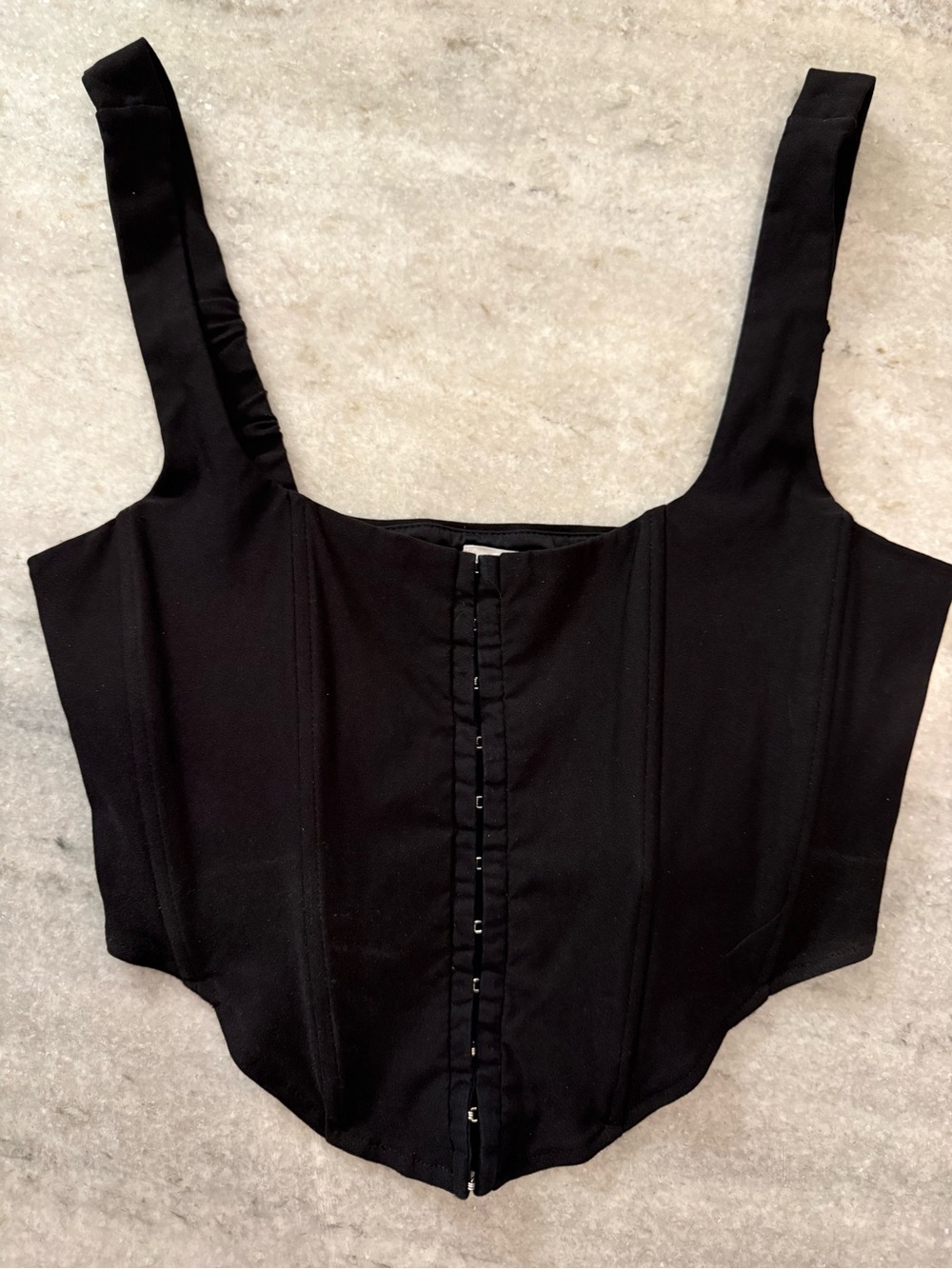 Garage Black Hook & Eye Bustier Corset Crop Top - Size Small [2 for $20]